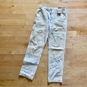 Madewell The Perfect Vintage Two-Tone Straight Jeans (white/cream) NWT
